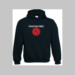 Foo Fighters, čierna mikina s kapucou stiahnutelnou šnúrkami a klokankovým vreckom vpredu 